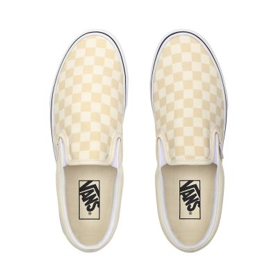 Vans Checkerboard Classic Slip-On - Erkek Slip-On Ayakkabı (Beyaz)